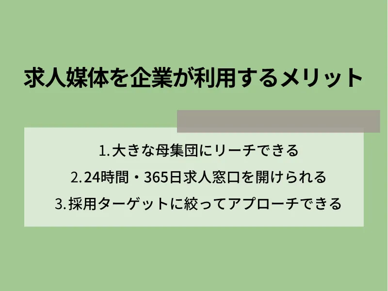 求人媒体を企業が利用するメリット