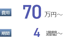 費用・期間についての画像