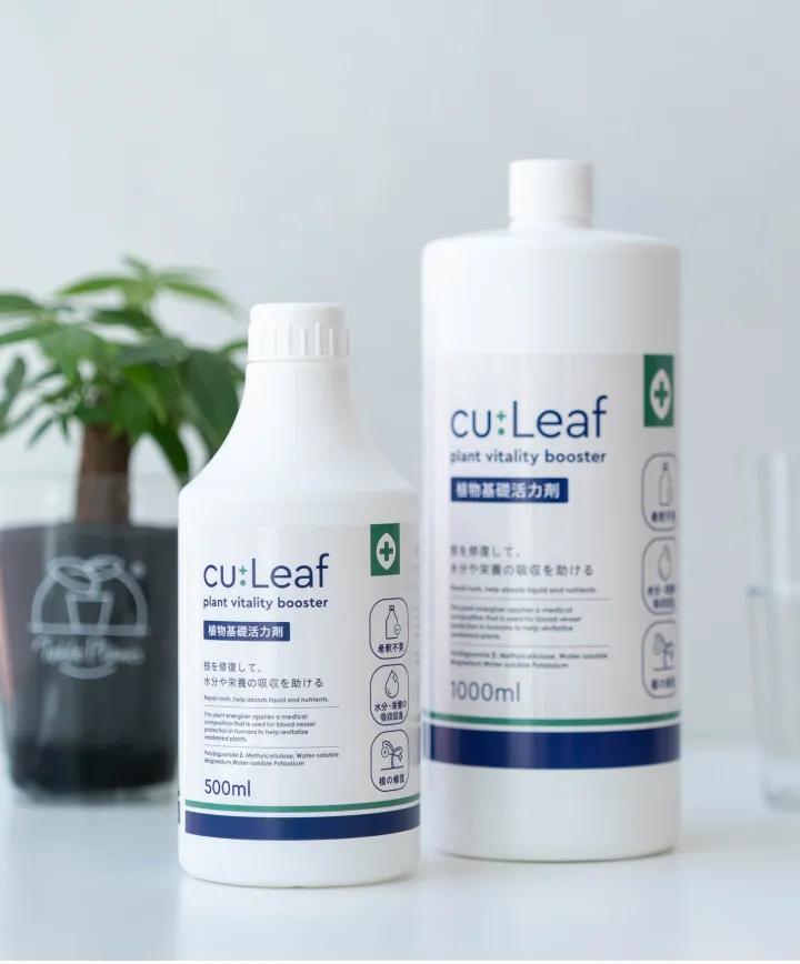 植物のための、あたらしい活力剤「cu:Leaf（キュリーフ）」