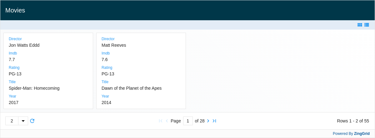 Pagination - Custom Page Size | ZingGrid