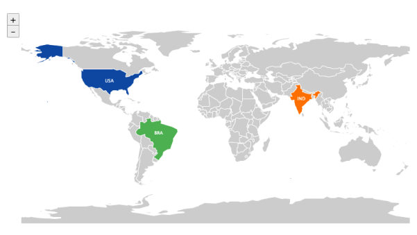 Drilldown Map of the World