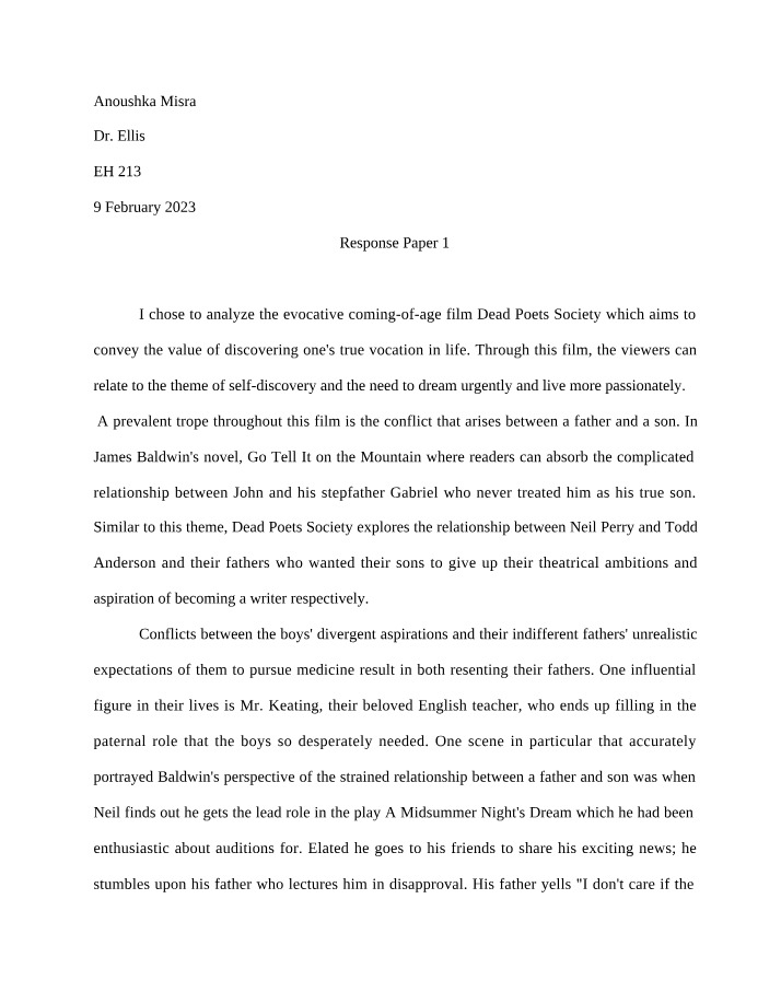 Response Paper 1 by Anoushka Misra