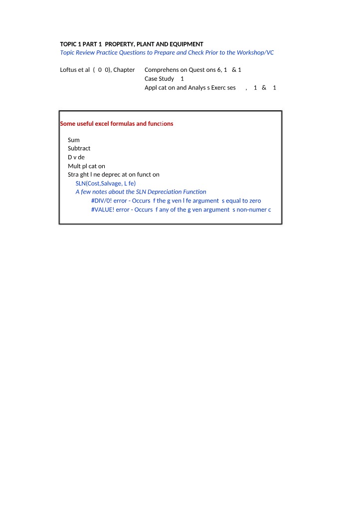 Property, Plant, and Equipment Measurement Models