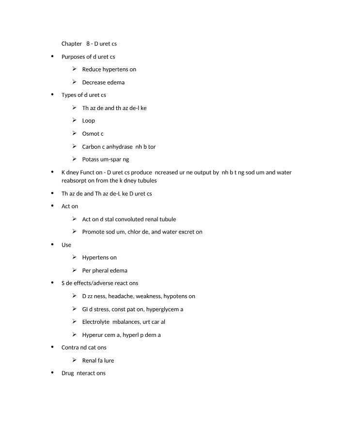 Diuretics - Types, Actions, and Side Effects