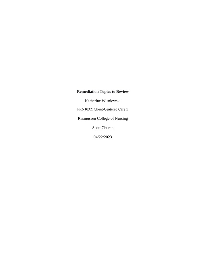 Hand Hygiene and PPE Remediation