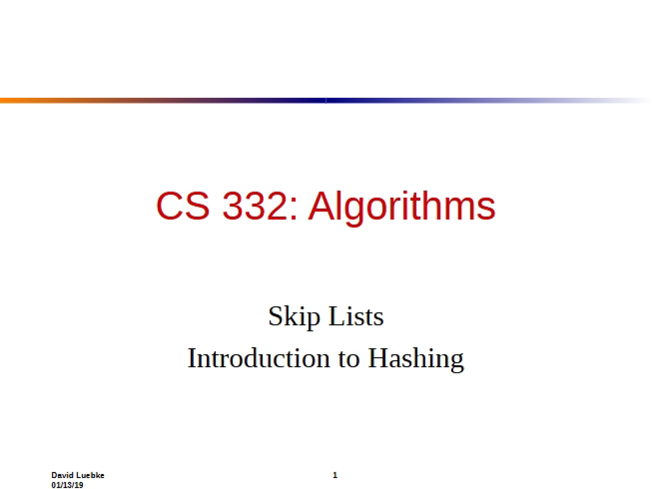 Hashing Basics
