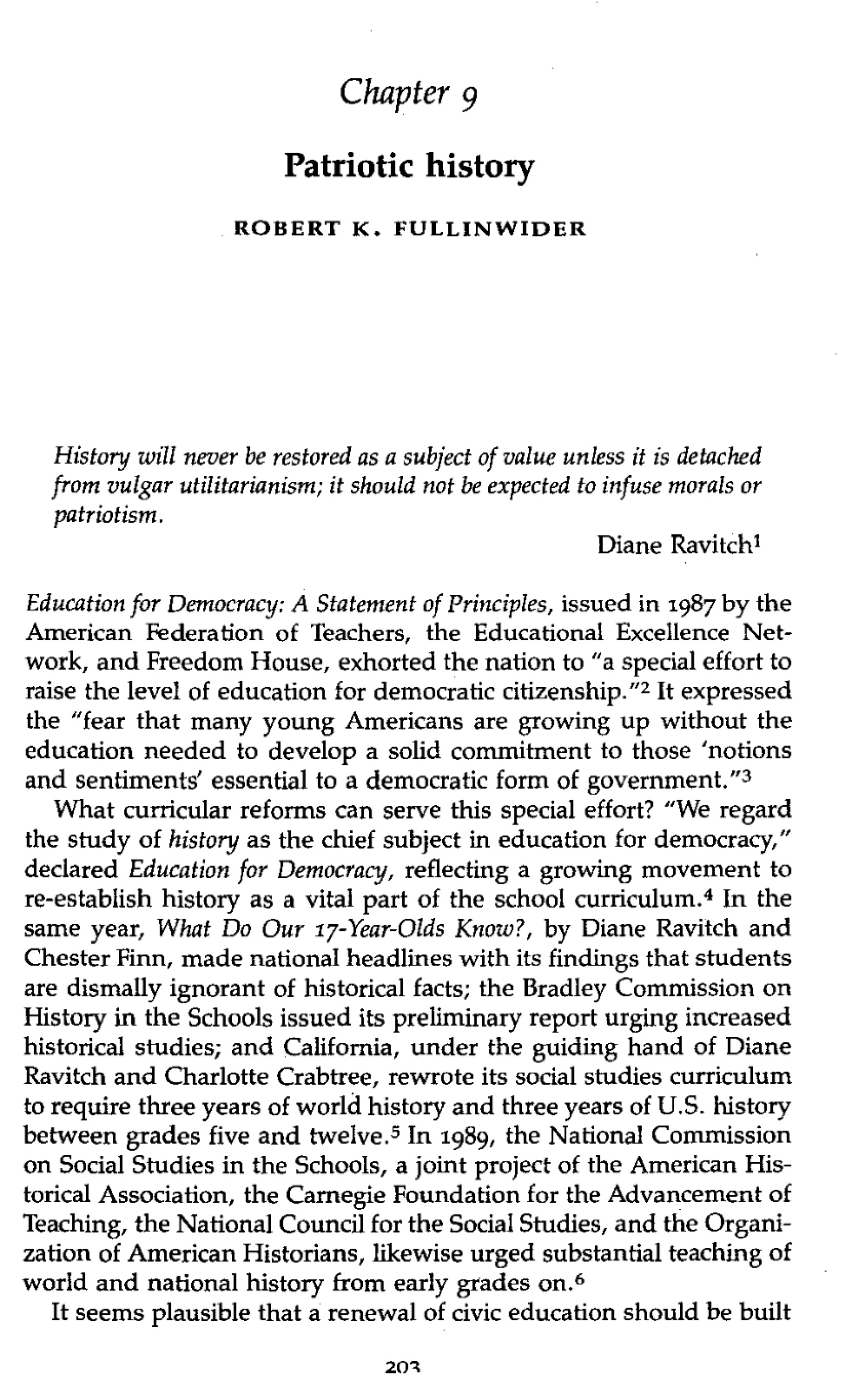 Patriotic History Chapter Nine
