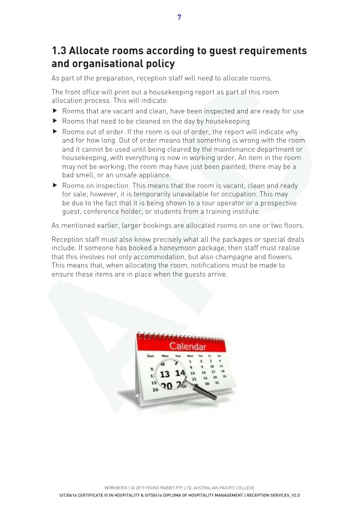 Guest Room Allocation - RS Topic 1