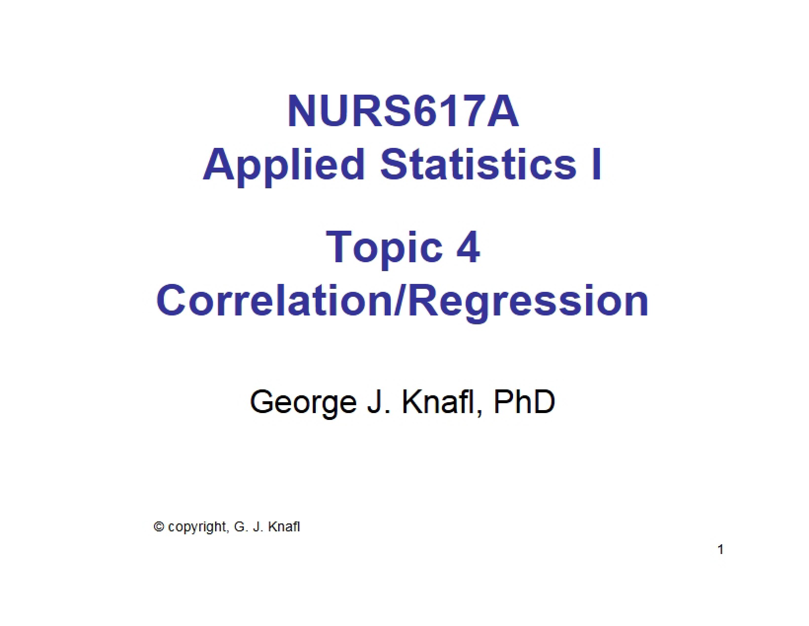 Regression and Correlation Fourth Topic
