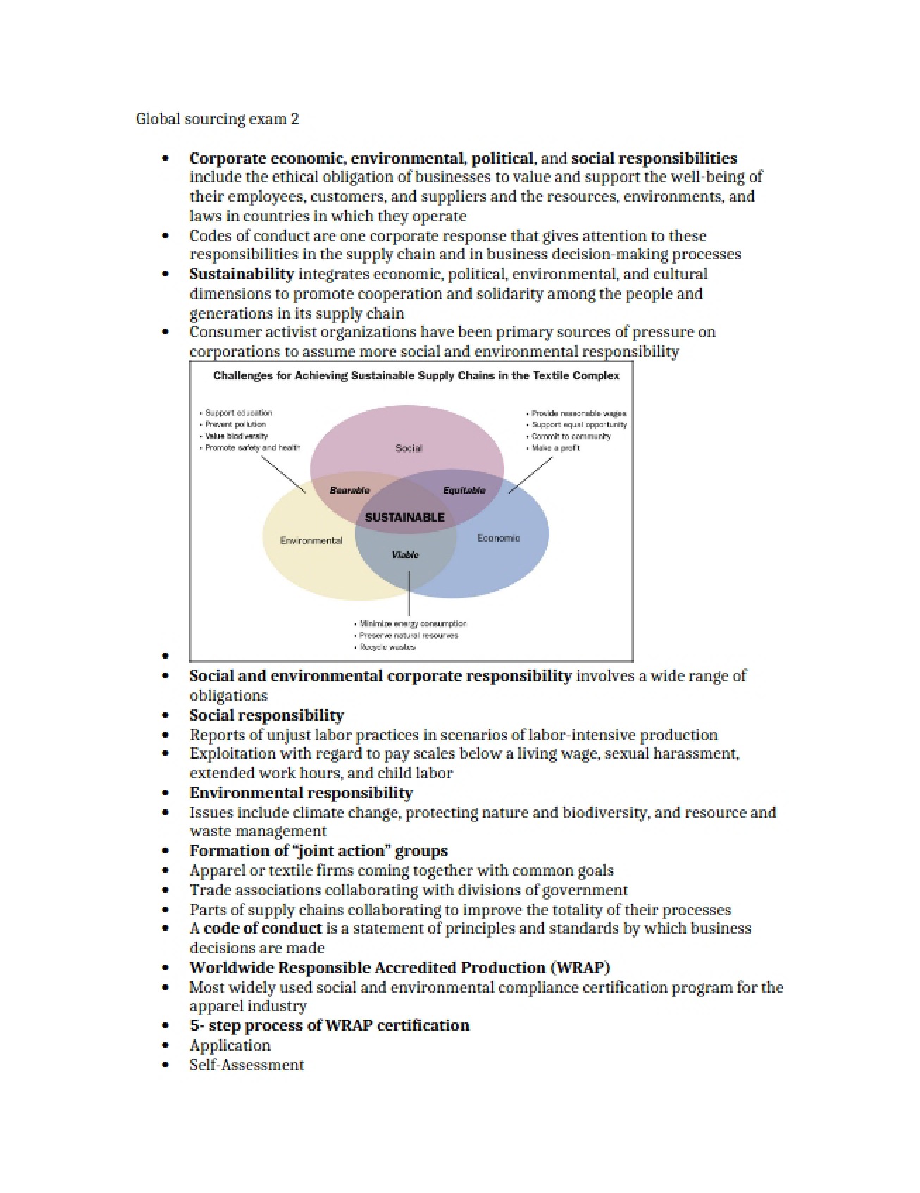 Second Global Sourcing Exam, Version A