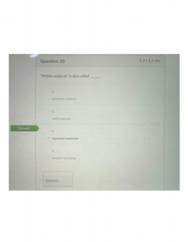 Within-Subjects Concept in Research