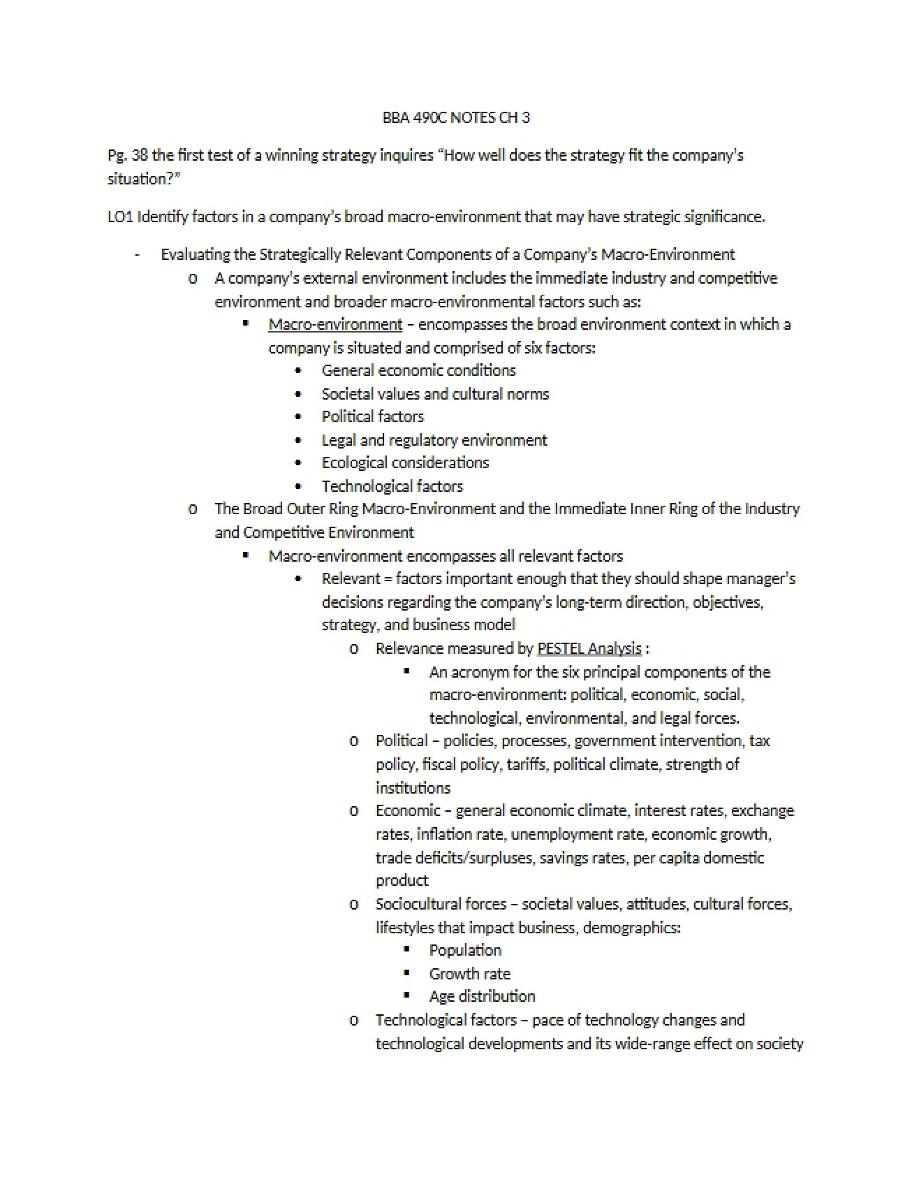 Notes for Chapter 3