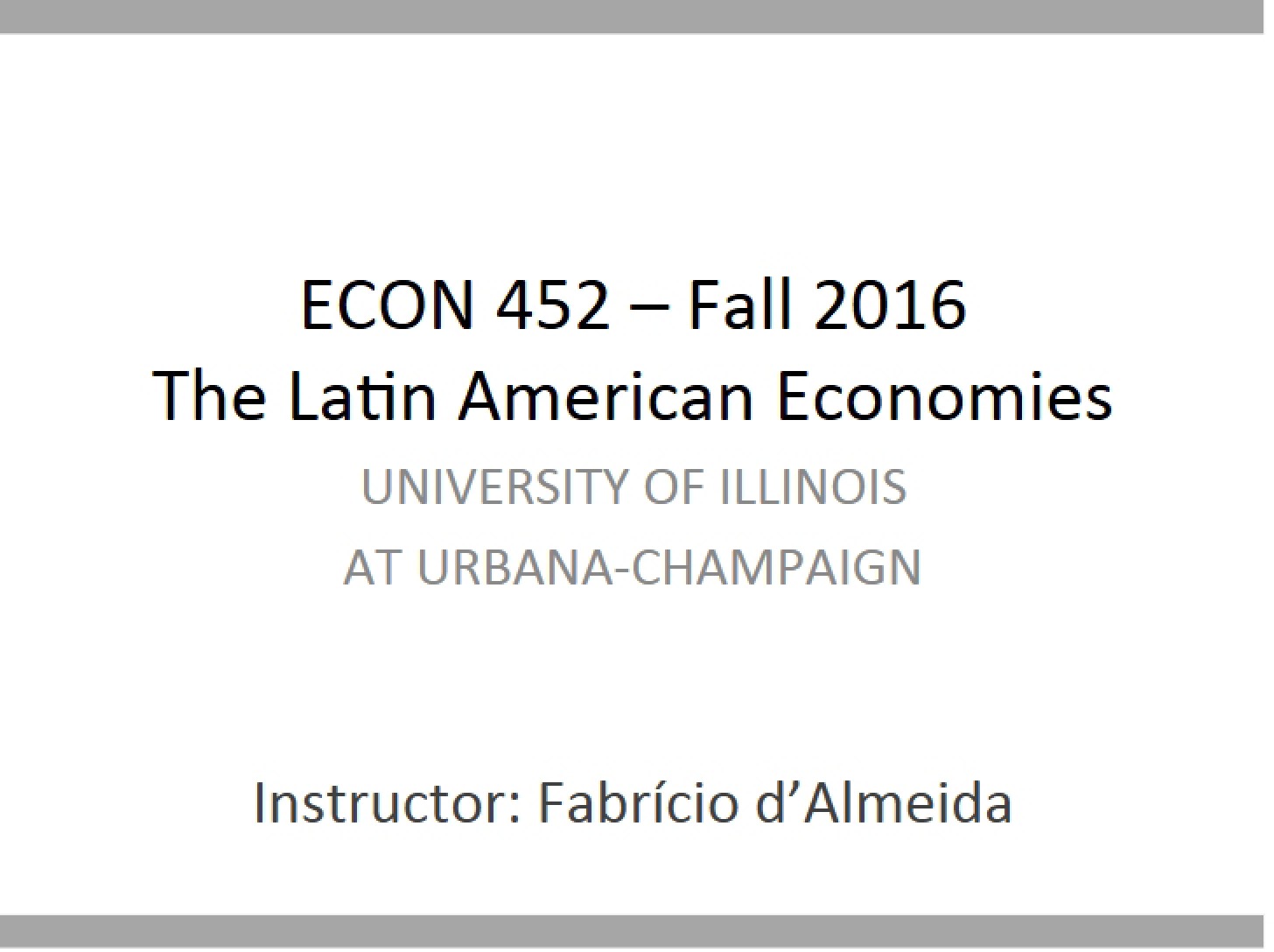 Lesson 1 Econ 452
