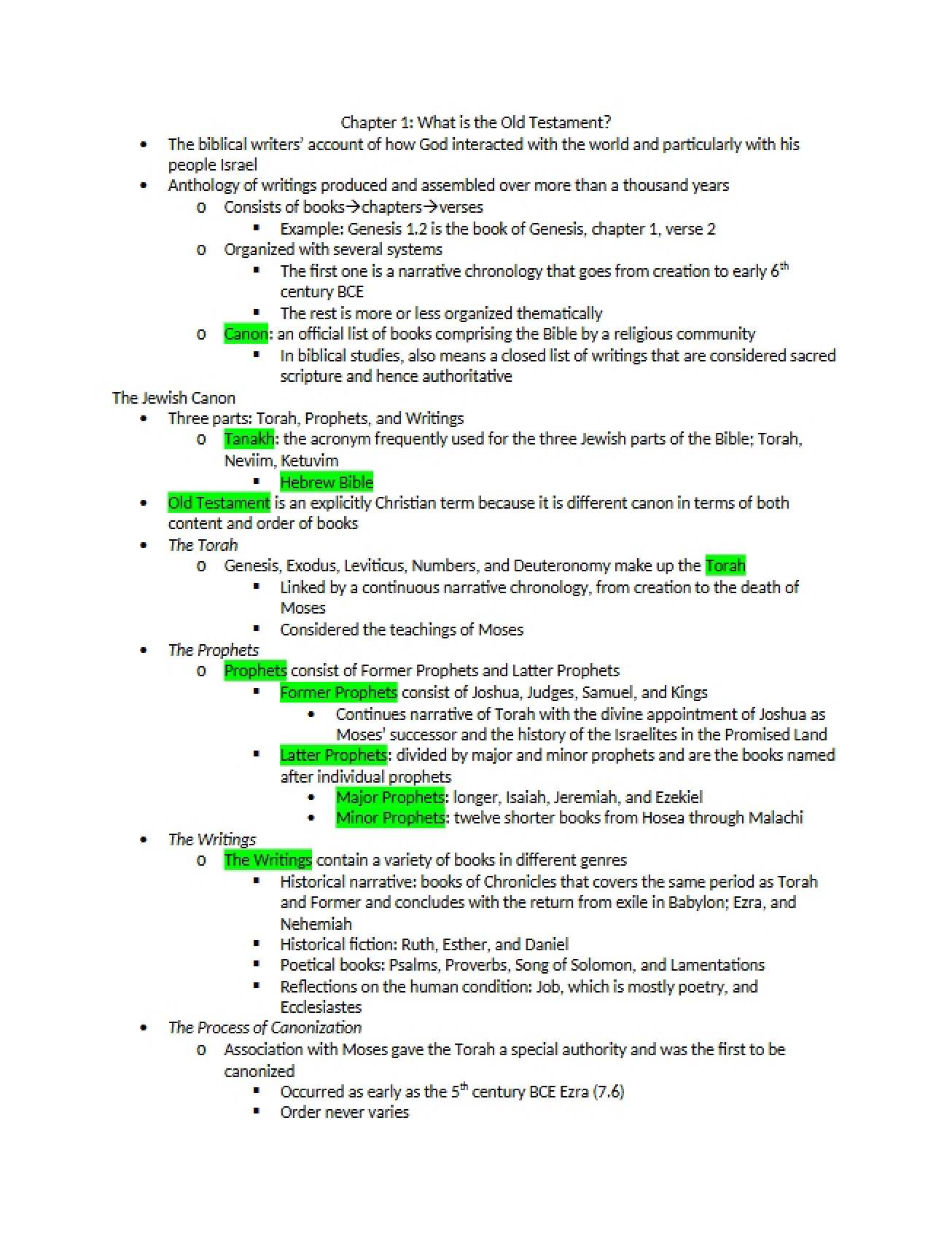 Defining the Old Testament - Chapter 1