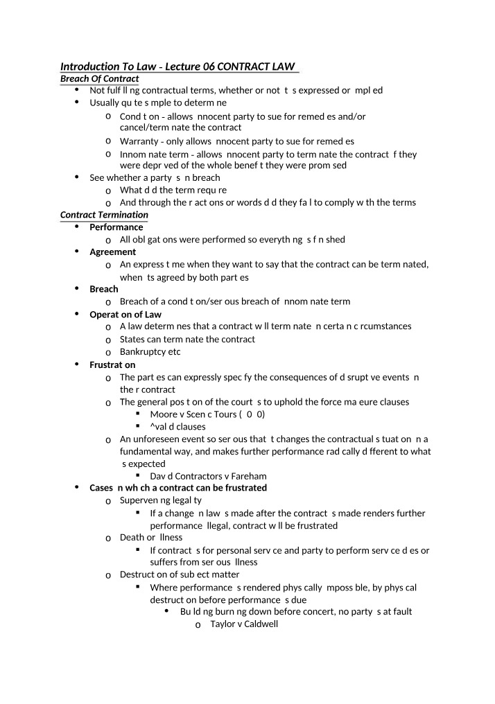 FINA1221 - Intro to Law Lecture 06