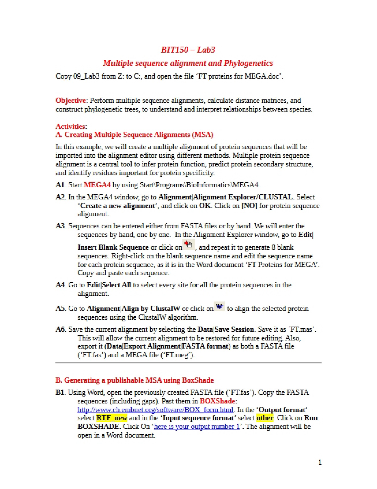 Phylogenetics and Multiple Sequence Alignment