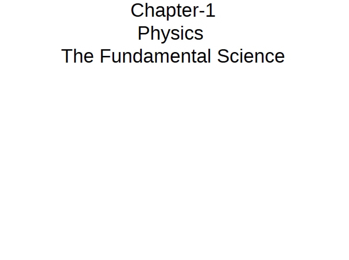 Science Fundamentals