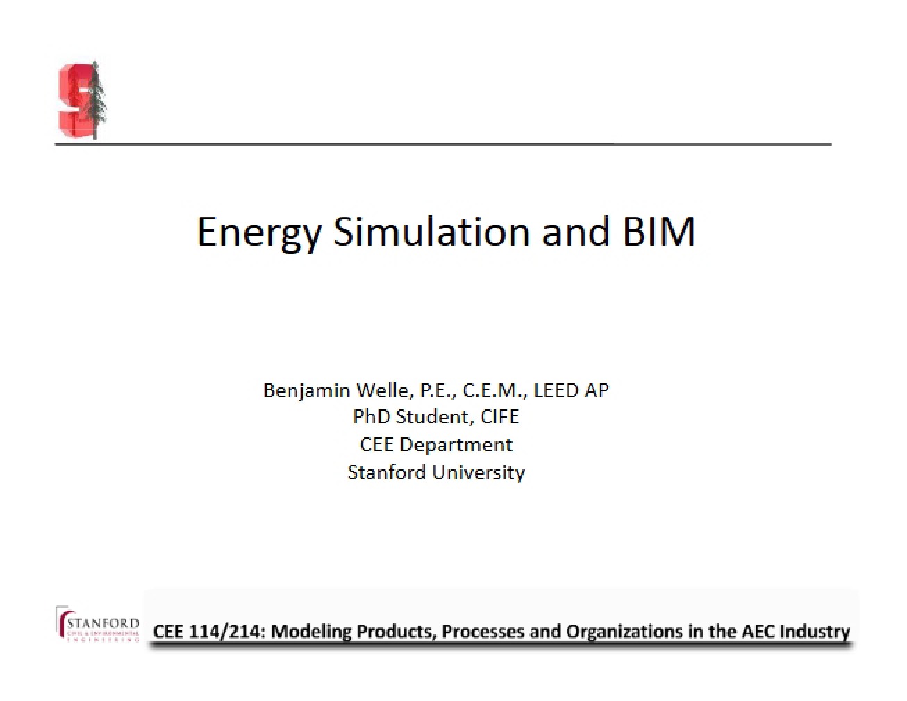 Energy Simulation and BIM