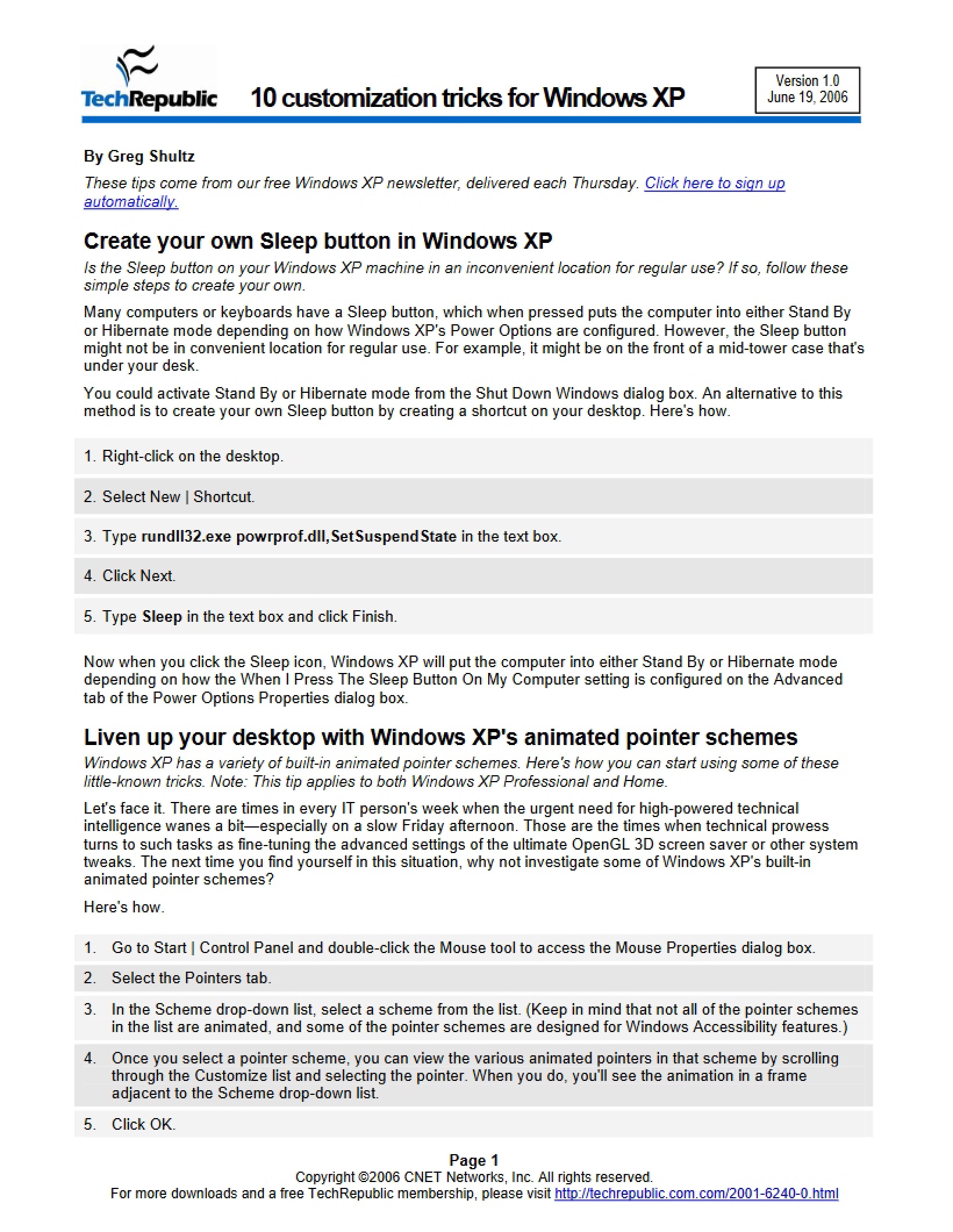 Ten Tricks for Customizing Windows XP