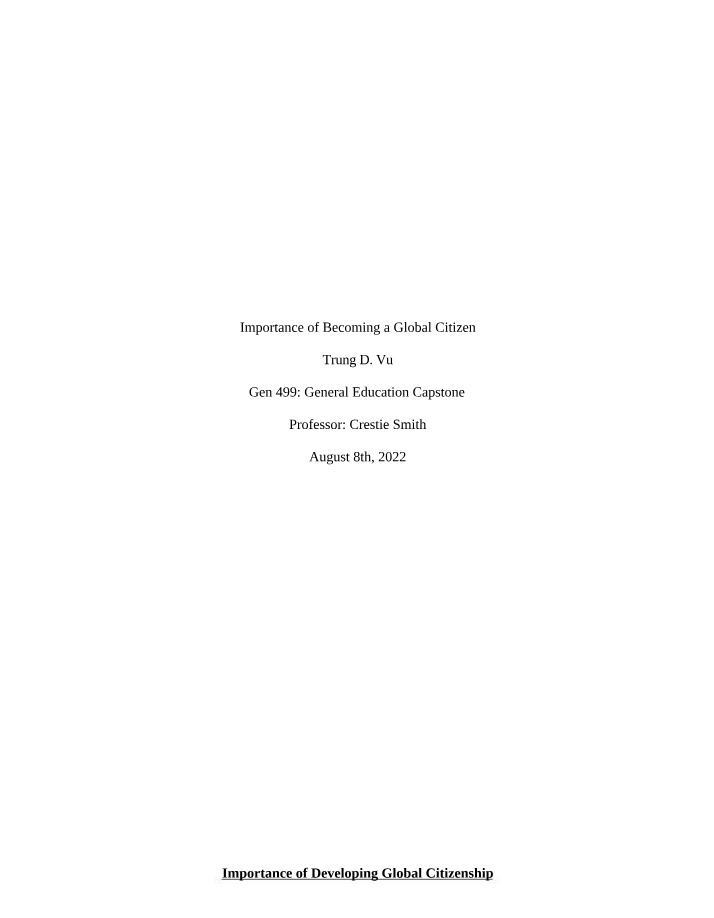 GEN 499 - Week 1 Assignment