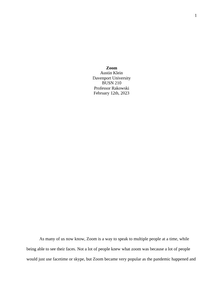 Business Law - Zoom Meeting Notes