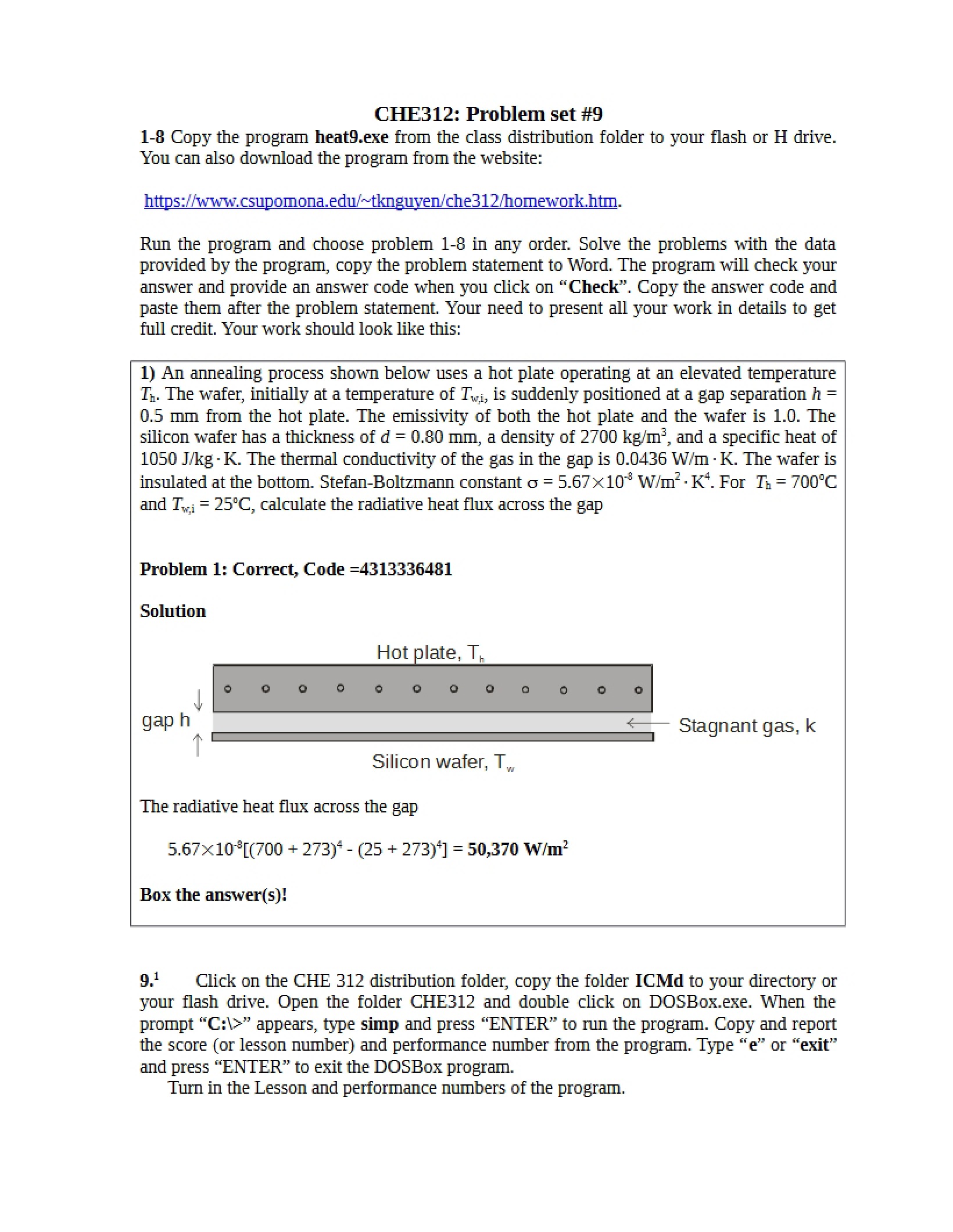 Transport Phenomena II Problem Set 9