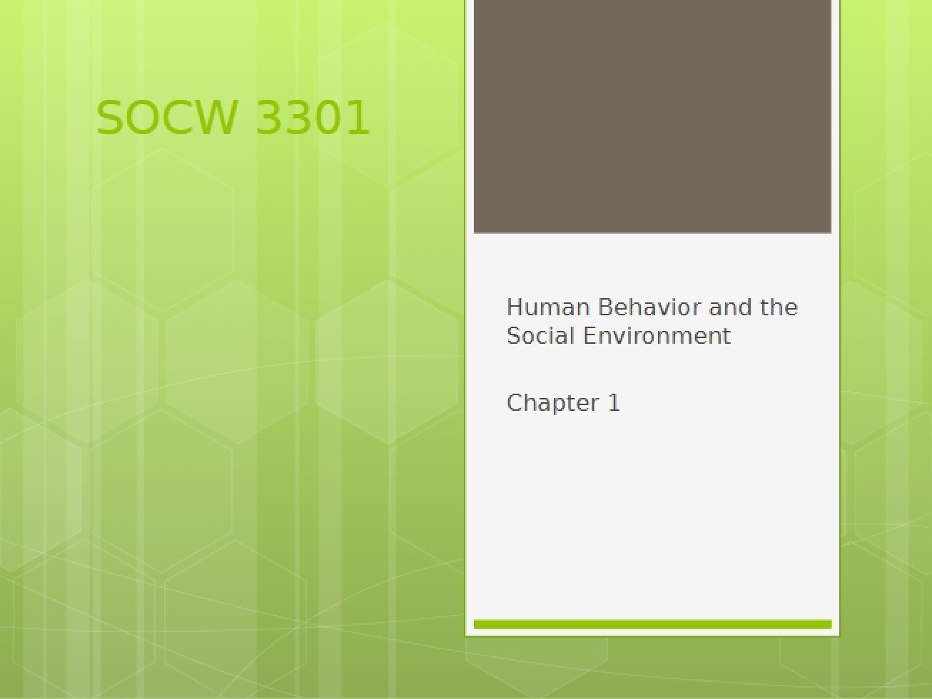 Multidimensional Approach Chapter 1