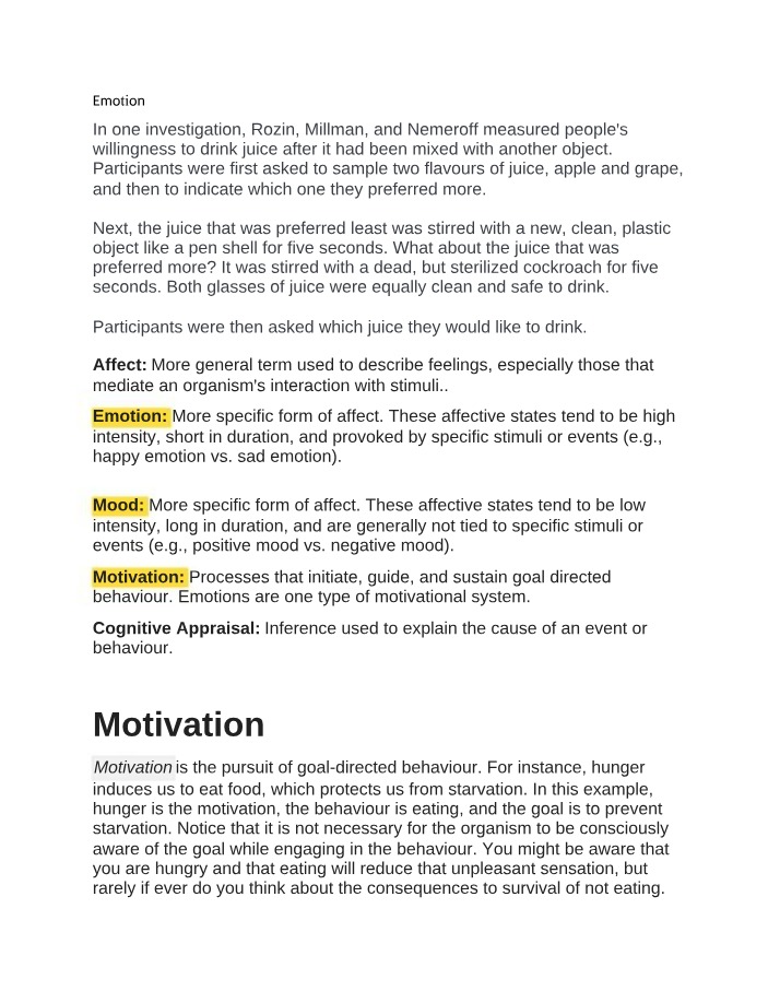 PSYCH101 - Emotion