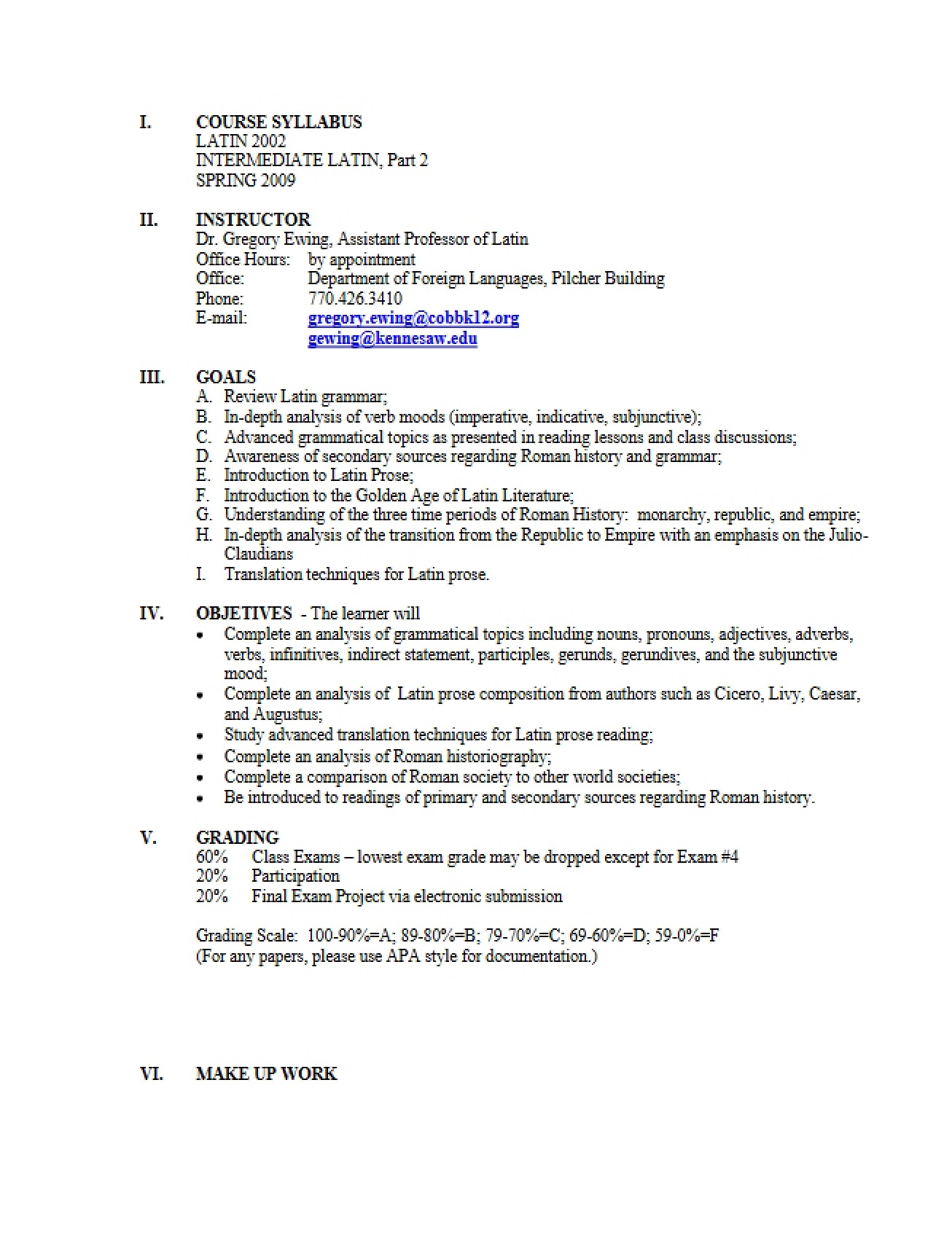 Program Overview Intermediate Latin II (Hybrid)
