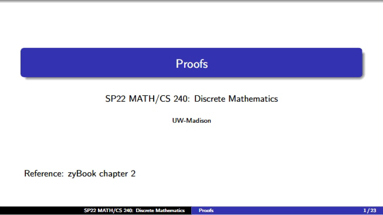 Mathematical Proofs