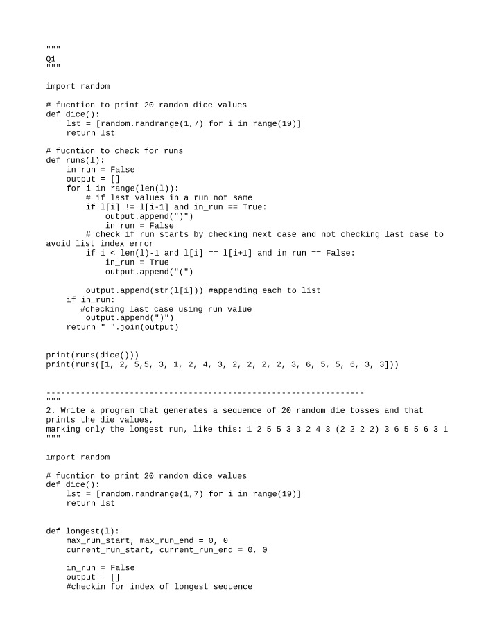 Exercises for Python Programming