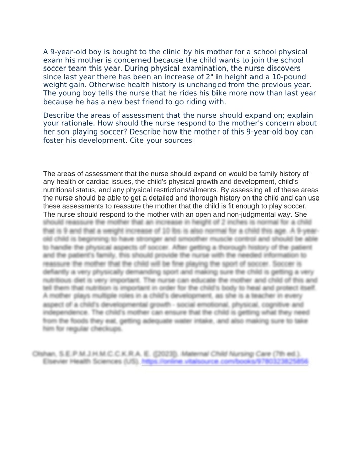 Promoting Child Development - Assessment Areas and Soccer