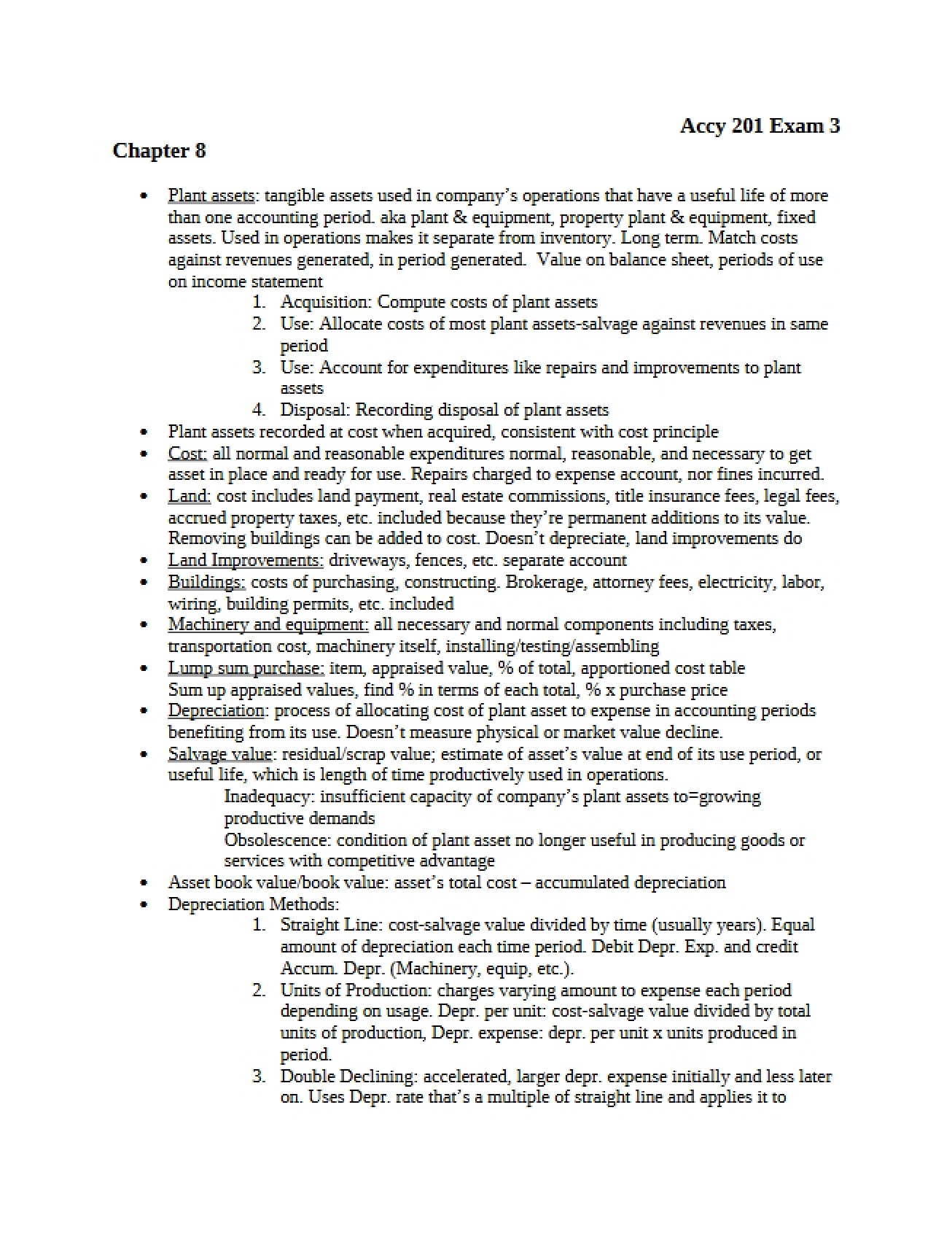Plant Assets Chapter Eight