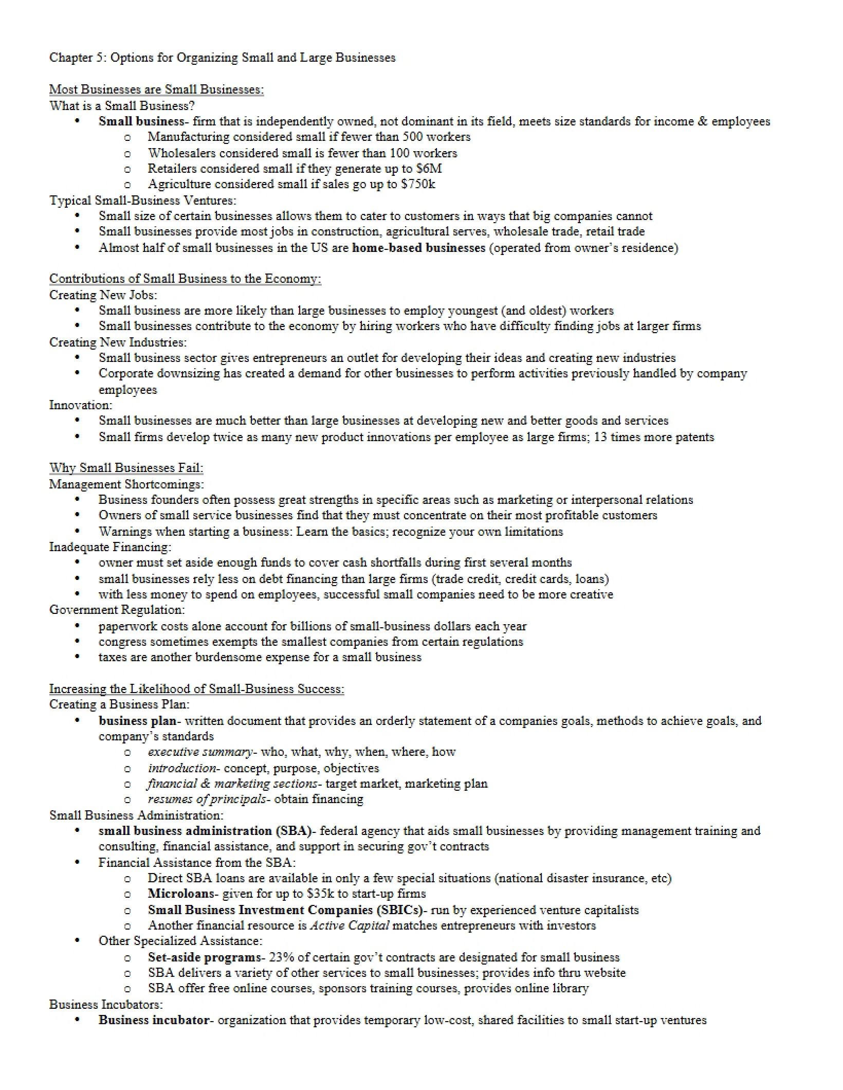 Chapter 5 - Small Business Organization Options
