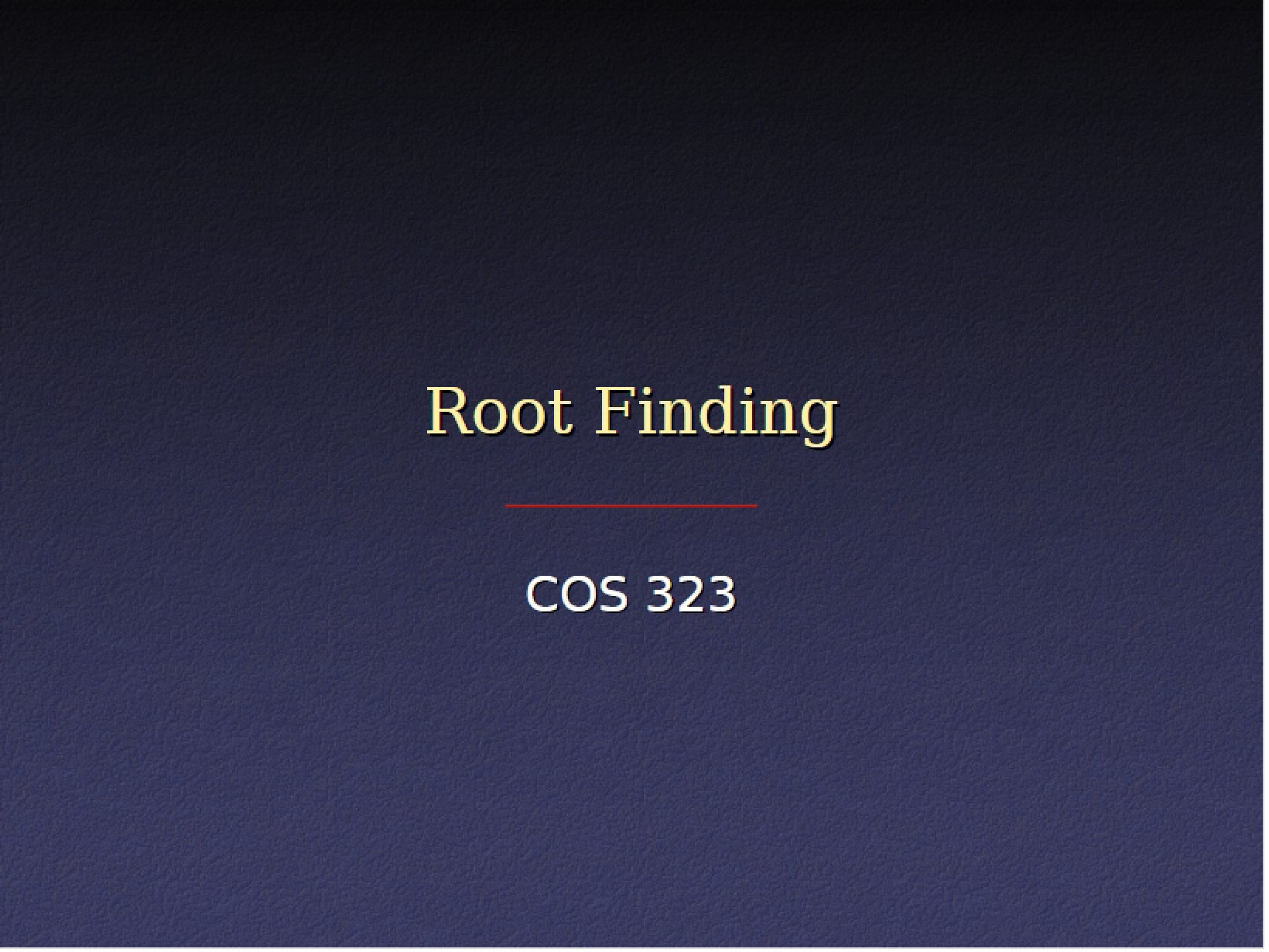 Finding Roots