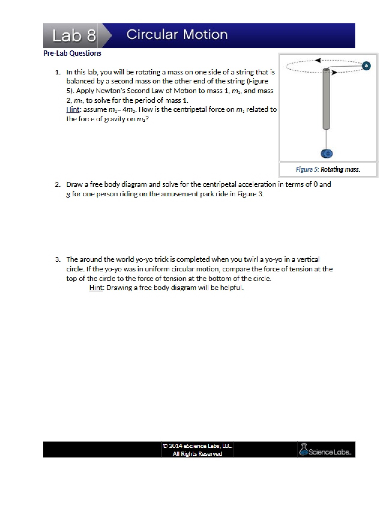 Circular Motion Pre-Lab Questions