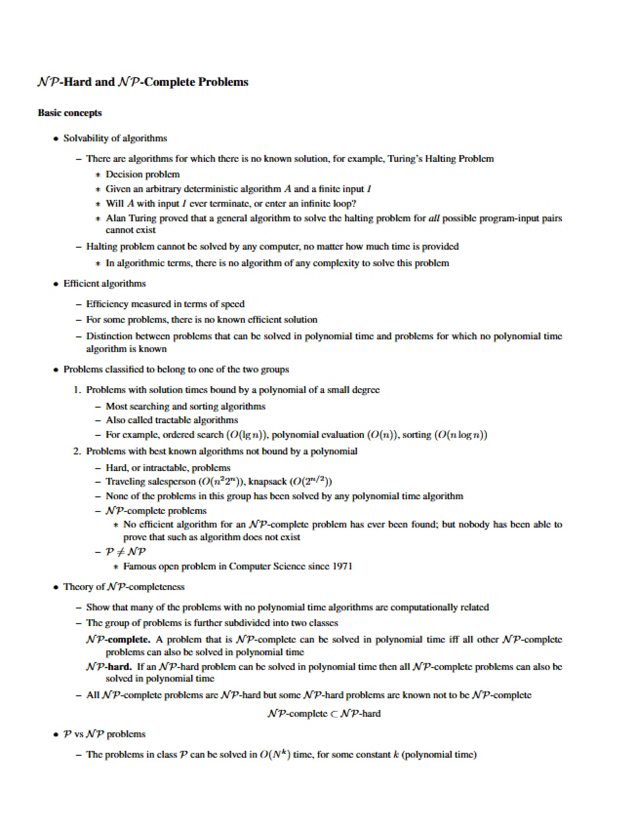 Problems of NP-Complete and NP-Hard Complexity