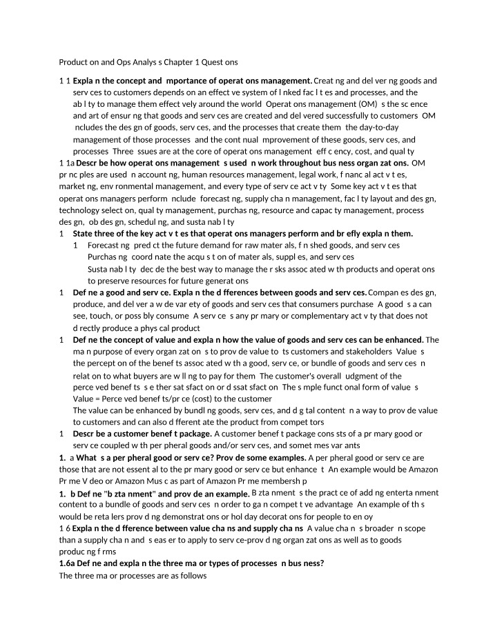 Questions for Chapter 1