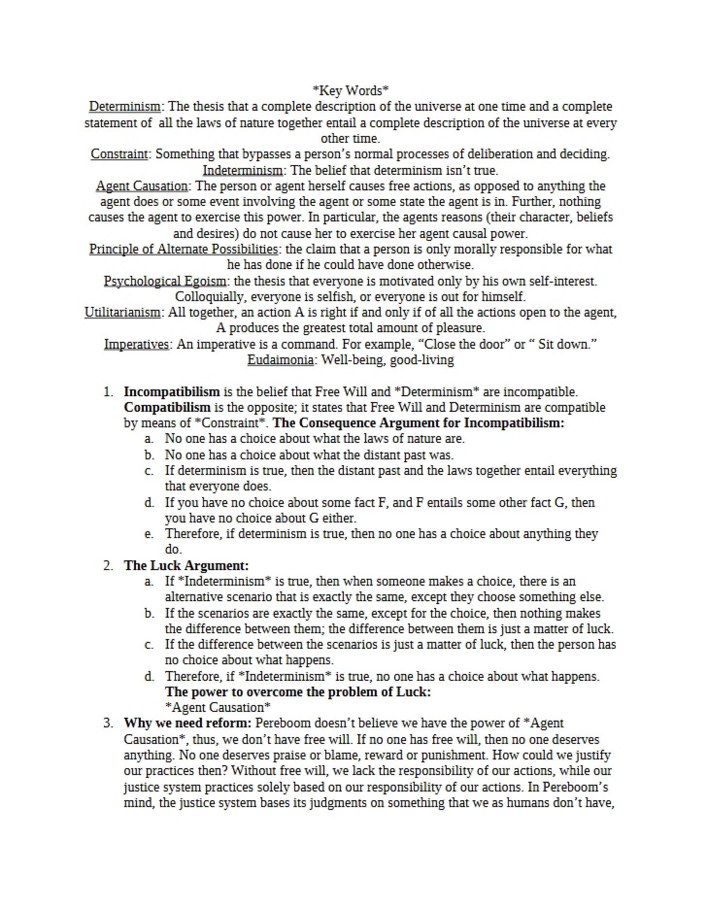 Vocabulary List