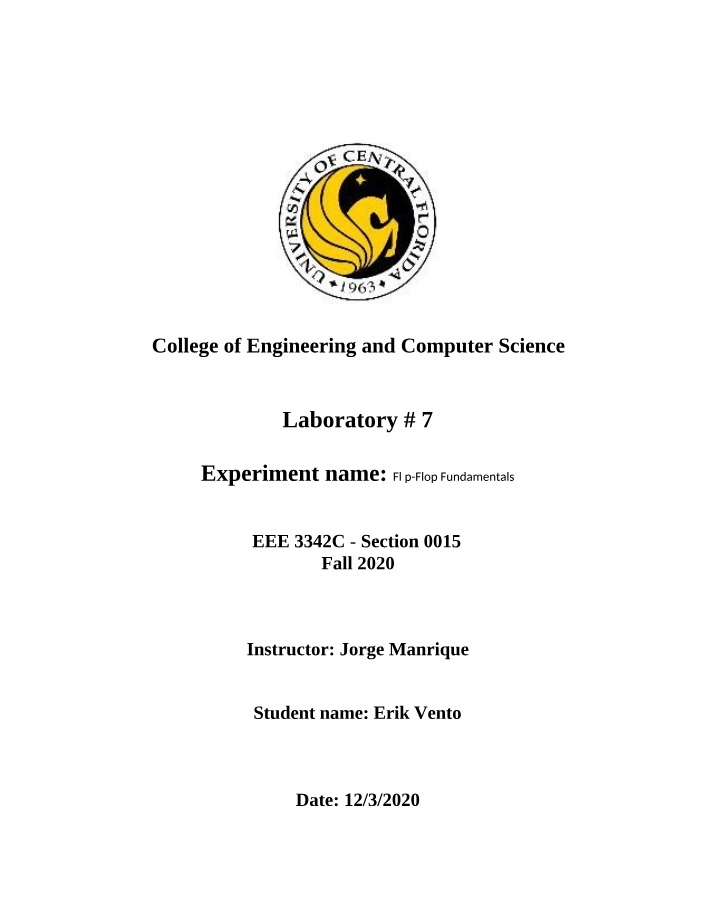 Experiment 7 Lab Report