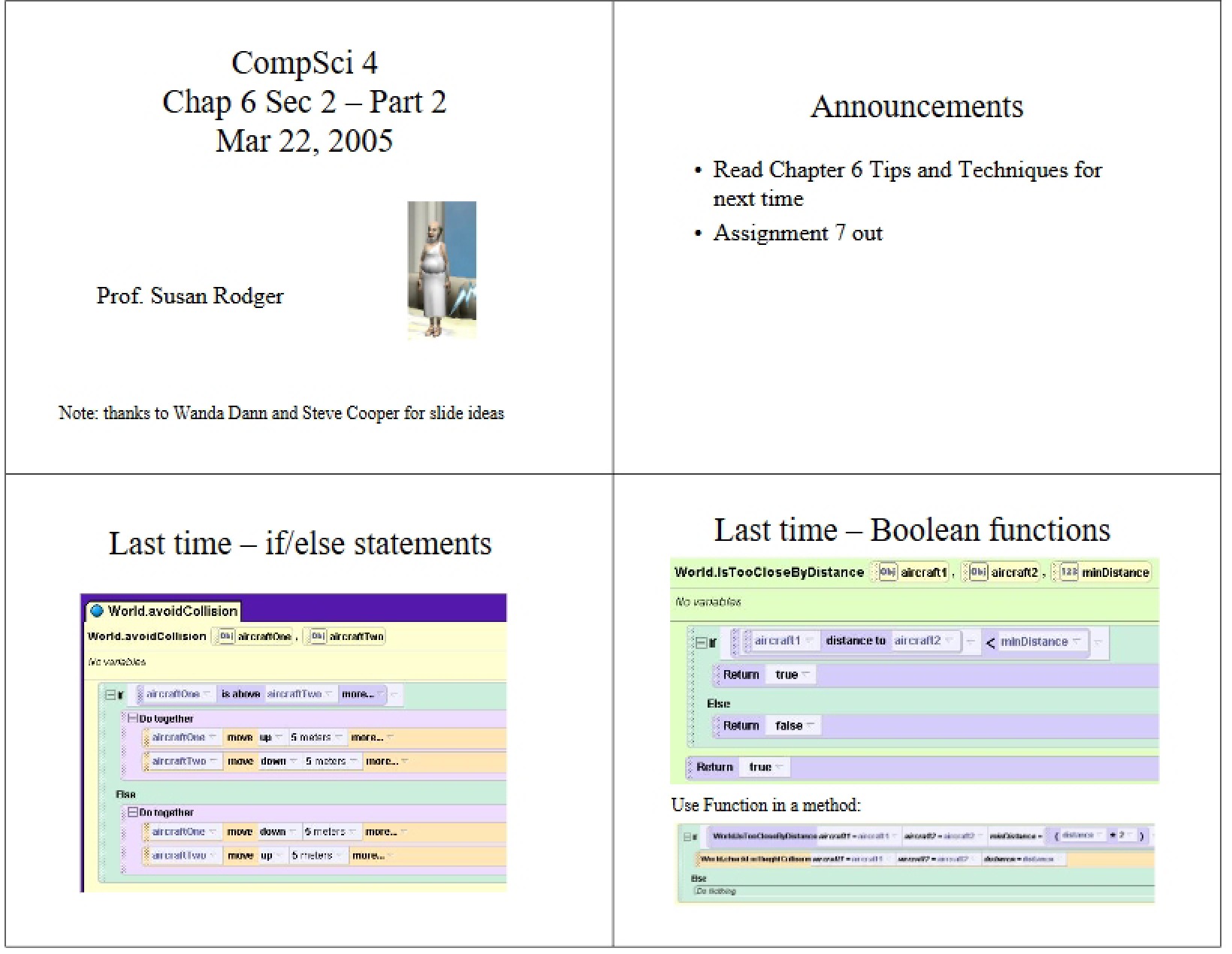Topics Lecture
