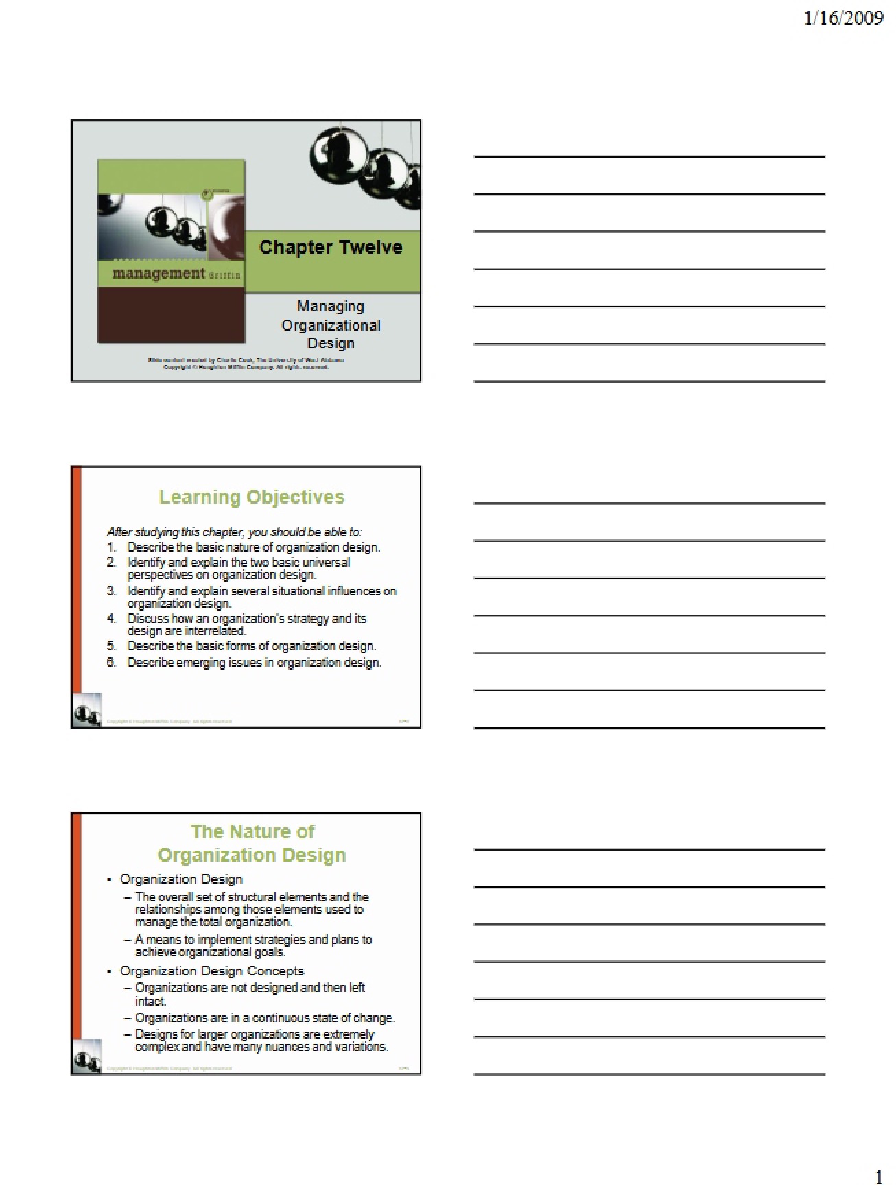 Organizational Design Management