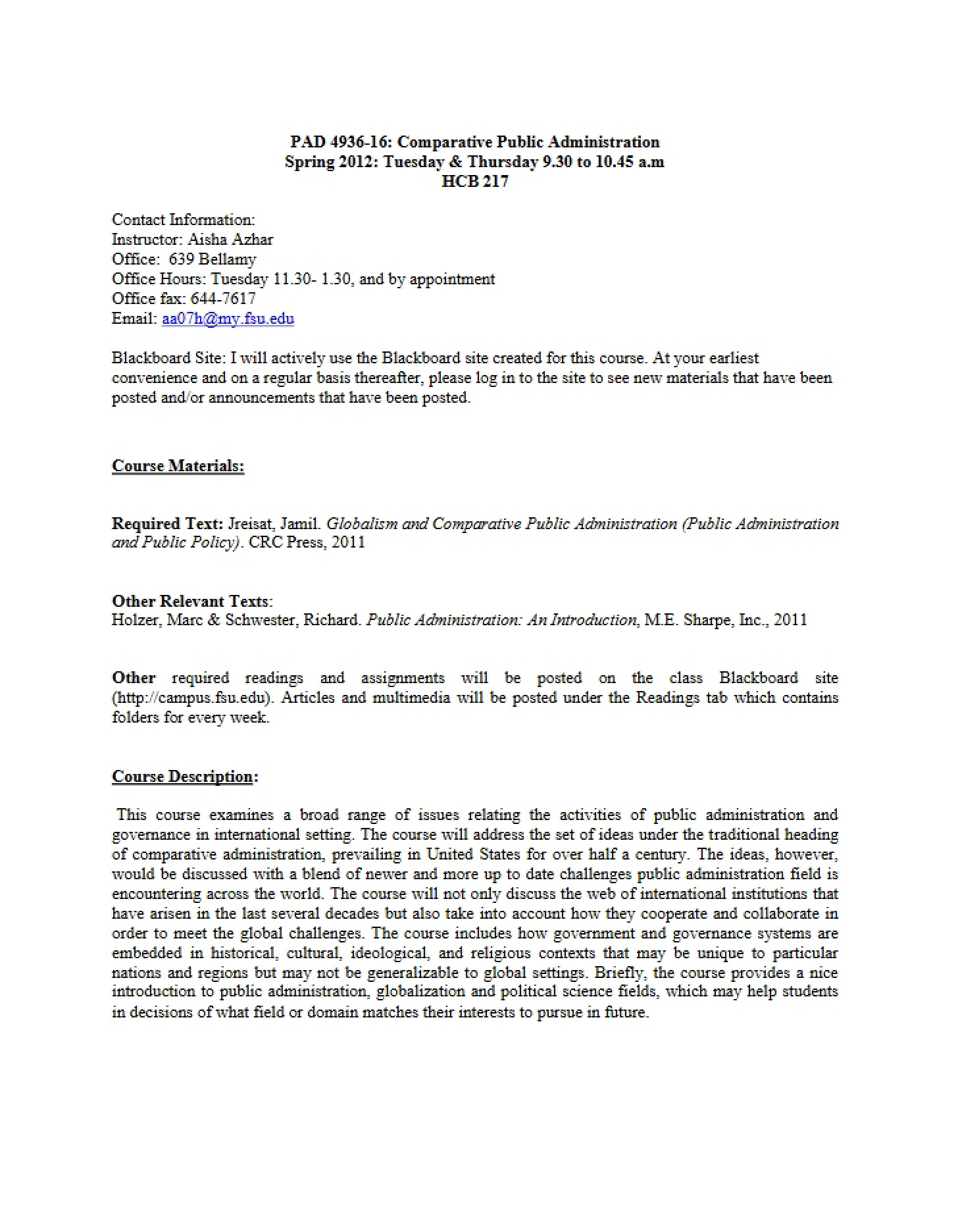 Academic Syllabus