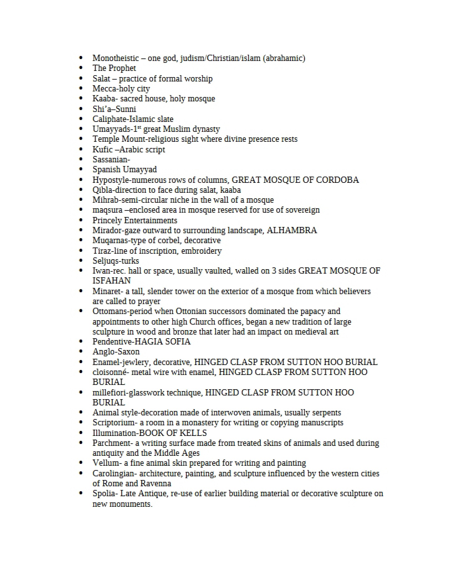 Instructional Session Notes
