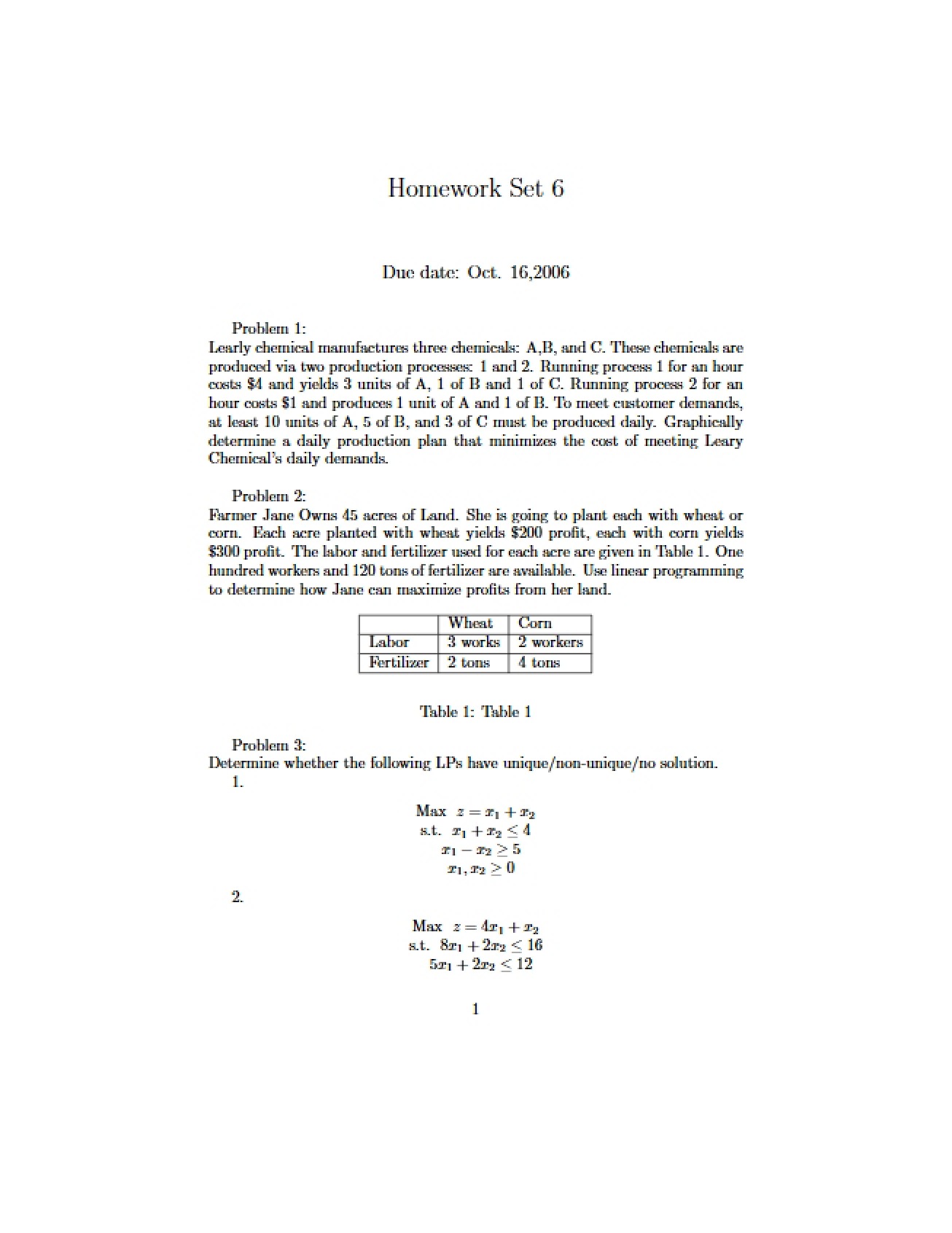 Sixth Homework for Economic Systems for Electric Power Planning