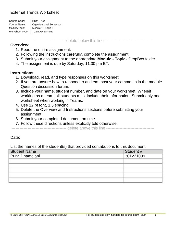 External Trends Worksheet Final
