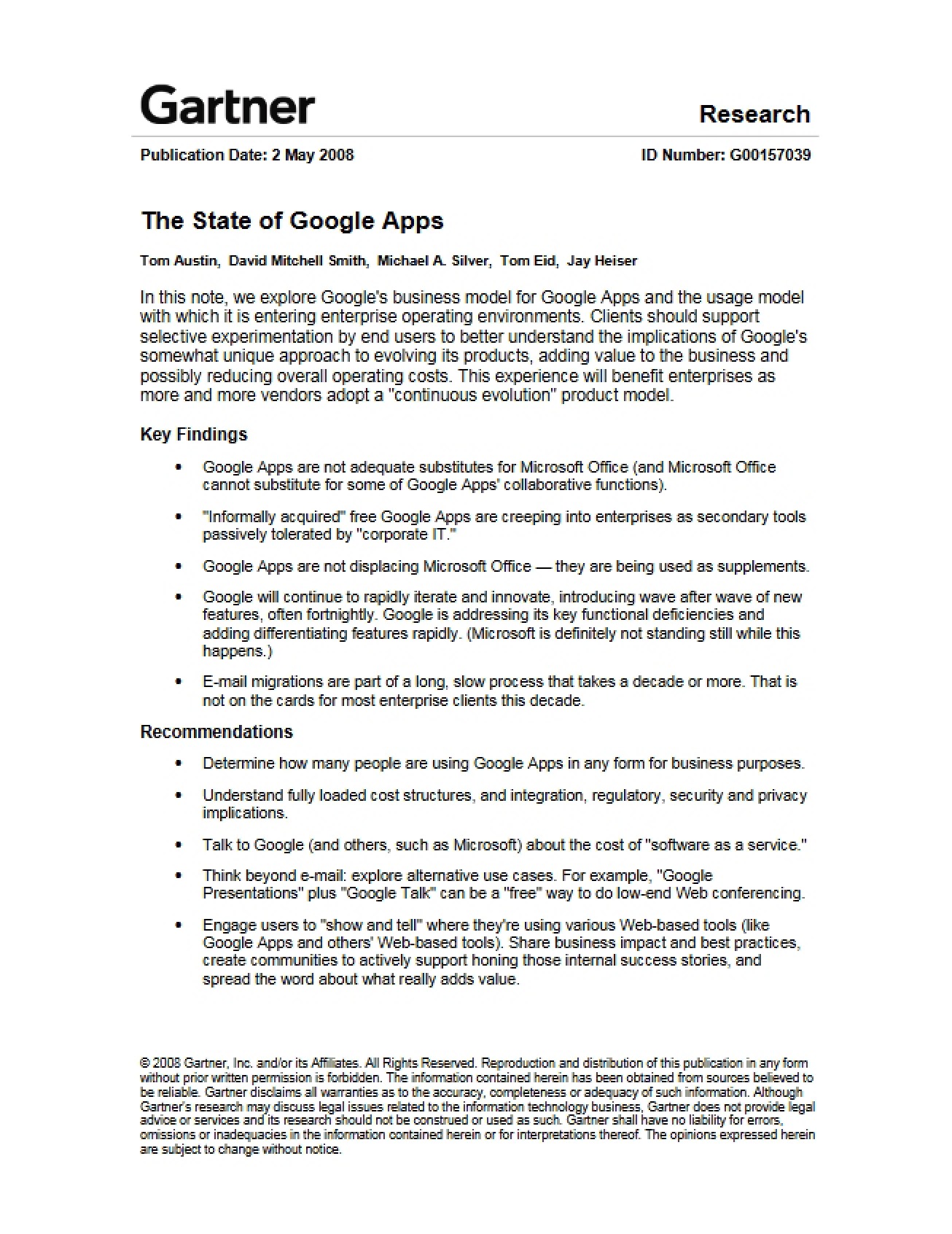 Google Apps Status