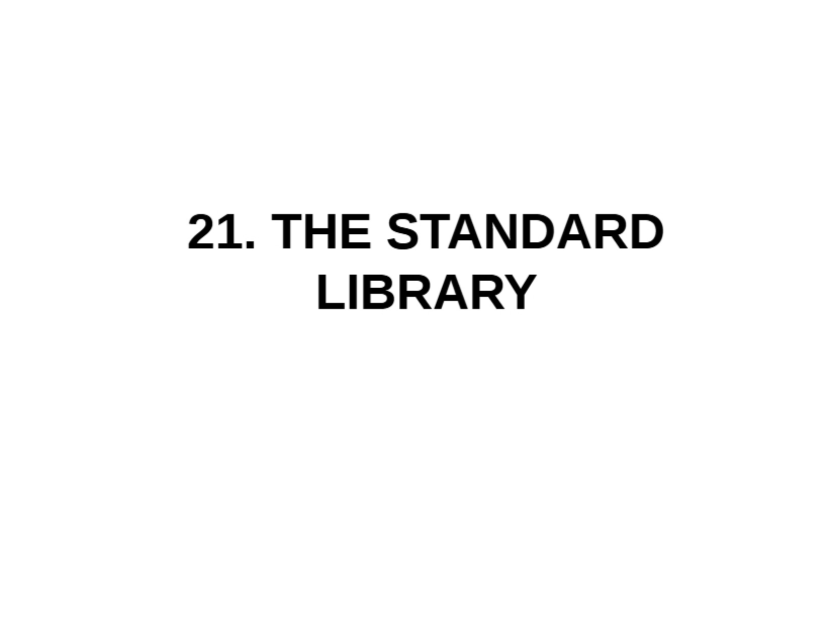 Standard Library in C
