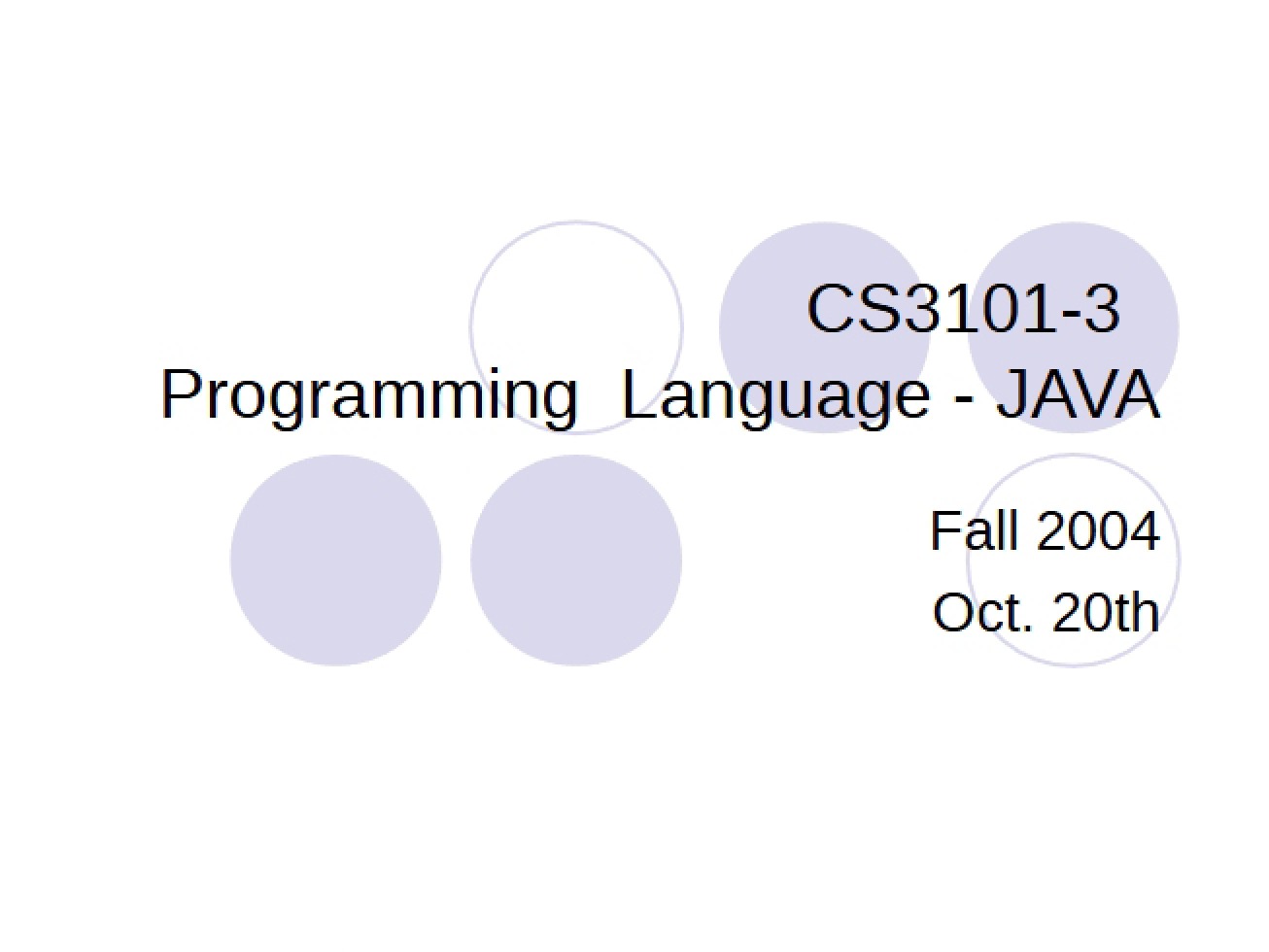 JAVA Programming Language