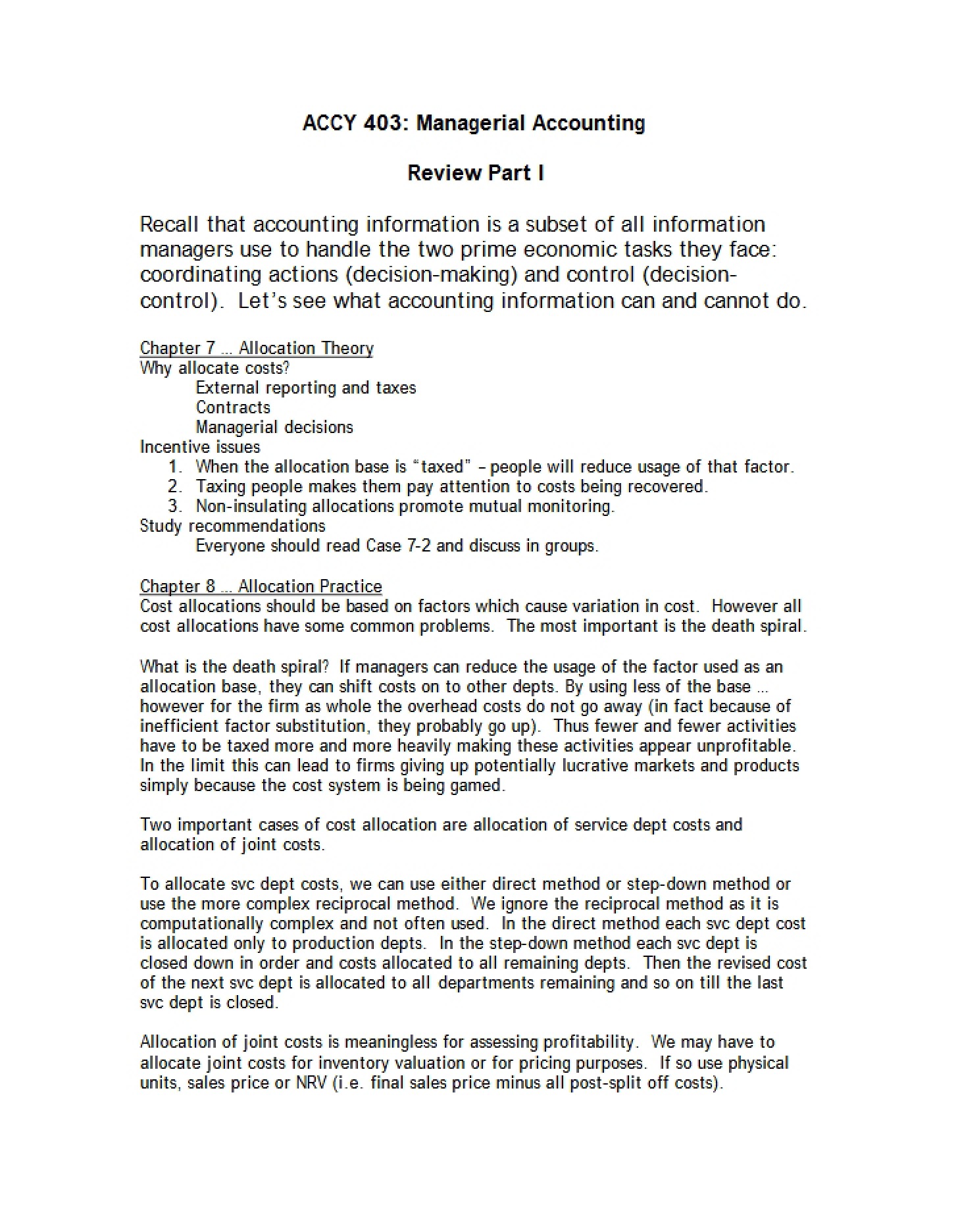 Accounting for Management